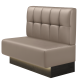 MELISSA | Gastrobank | B: 100 x 103 cm | Taupe | Knap | Læder | LED