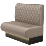 NINVA | Gastrobank | B: 100 x 103 cm | Taupe | Ruit | Leer | LED