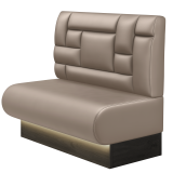 NINVA | Gastro-bord | H: 100 x 103 cm | Taupe | Tetris Design | Læder | LED