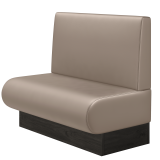 NINVA | Gastrobank | B:H 100 x 103 cm | Taupe | Glatt/ Eckig | Leder