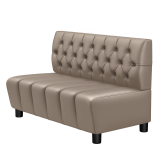 TANJA | Gastro Lounge Bench | H: 100 x 74 cm | Taupe | Chesterfield | Leather