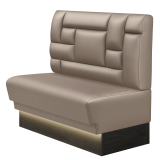 TATJANA | Banc gastro | H : 100 x 103 cm | Taupe | Design Tetris | Cuir | LED