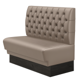 TATJANA | Gastrobank | B:H 100 x 103 cm | Taupe | Chesterfield | Leder
