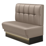 TATJANA | Gastrobank | B:H 100 x 103 cm | Taupe | Button | Leder | LED