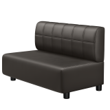 MELISSA | Gastro Table | W: 100 x D: 74 cm | Brown | Blocks | Leather | LED