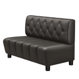 TANJA | Gastrobank | B:H 100 x 74 cm | Brun | Chesterfield Raute | Lær | LED