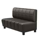 TANJA | Gastro bench | W: 100 x D: 74 cm | Brown | Blocks | Leather | LED