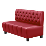 TANJA | Banquette de restauration | H: 100 x 74 cm | Rouge | Chesterfield | Cuir