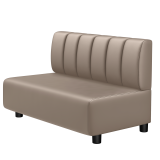 MELISSA | Gastro Lounge Bench | H: 100 x 74 cm | Taupe | Striped | Leather