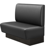 DENVER BIG | Gastrobank | B:H 100 x 103 cm | Schwarz | Glatt | Leder