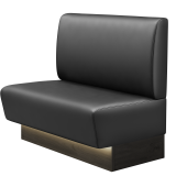 DENVER BIG | Gastrobank | B:H 100 x 103 cm | Schwarz | Glatt | Leder | LED