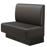 MELISSA | Gastrobank | B:H 100 x 103 cm | Braun | Glatt | Leder