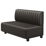 MELISSA | Gastro Lounge Bank | K: Korkeus 100 x 74 cm | Ruskea | Raidallinen | Nahka