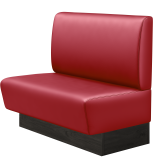 DENVER BIG | Gastrobank | B:H 100 x 103 cm | Rot | Glatt | Leder