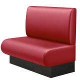 NINVA | Gastrobank | B:H 100 x 103 cm | Rot | Glatt | Leder