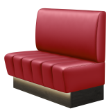 TANJA | Gastrobank | B: H: 100 x 103 cm | Rood | Glad | Leer | LED