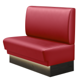 TATJANA | Gastrobank | B:H 100 x 103 cm | Rood | Glad | Leer | LED