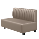 MELISSA | Gastro Lounge Bench | H: 100 x 74 cm | Taupe | Striped | Leather | LED