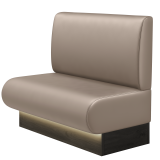 NINVA | Gastrobank | B:H 100 x 103 cm | Taupe | Glatt | Leder | LED
