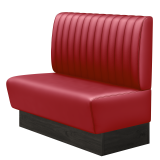 DENVER | Gastrobank | B:H 100 x 103 cm | Rot | Gestreift | Leder