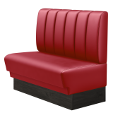 TATJANA | Gastrobank | B:H 100 x 103 cm | Rot | Gestreift | Leder