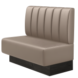 MELISSA | Gastrobank | B:H 100 x 103 cm | Taupe | Gestreift | Leder