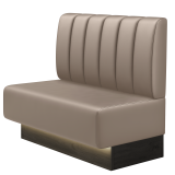 MELISSA | Gastrobank | B:H 100 x 103 cm | Taupe | Striper | Lær | LED