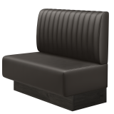 MELISSA | Gastrobank | B:H 100 x 103 cm | Braun | Gestreift | Leder