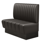 TANJA | Gastrobank | B:H 100 x 103 cm | Braun | Gestreift | Leder