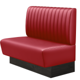 DENVER BIG | Gastrobank | B:H 100 x 103 cm | Rot | Gestreift | Leder