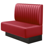 MELISSA | Gastrobank | H: 100 x 103 cm | Rød | Stripet | Skinn