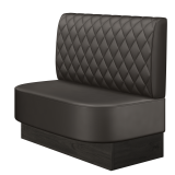 THOMAS | Gastrobank | B:H 100 x 103 cm | Braun | Raute | Leder