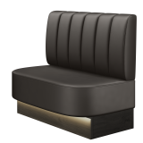 THOMAS | Gastrobank | B:H 100 x 103 cm | Braun | Gestreift | Leder | LED