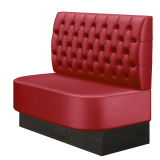 THOMAS | Gastrobank | B:H 100 x 103 cm | Rot | Chesterfield | Leder