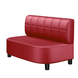 THOMAS | Gastro Lounge Bank | B:H 100 x 74 cm | Rot | Blocks | Leder | LED