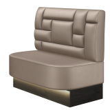 THOMAS | Gastrobank | B:H 100 x 103 cm | Taupe | Tetris Design | Leder | LED