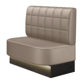 THOMAS | Gastrobank | B:H 100 x 103 cm | Taupe | Blocks | Leder | LED