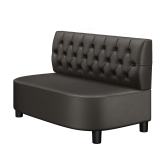 THOMAS | Gastrobank | B:H 100 x 74 cm | Braun | Chesterfield | Leder