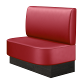 THOMAS | Gastrobank | B:H 100 x 103 cm | Rot | Glatt | Leder
