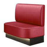 THOMAS | Gastrobank | B:H 100 x 103 cm | Rot | Glatt | Leder | LED