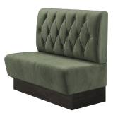 DENVER BIG | Gastrobank | B:H 100 x 103 cm | Grün | Chesterfield Raute | Samt