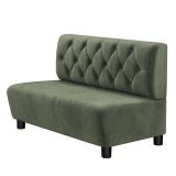 DENVER BIG | Gastro Lounge Bank | B:H 100 x 74 cm | Grün | Chesterfield Raute | Samt