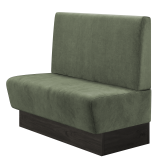 DENVER BIG | Gastrobank | B:H 100 x 103 cm | Grün | Glatt/ Eckig | Samt