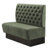 DENVER BIG | Gastrobank | B:H 100 x 103 cm | Grün | Chesterfield | Samt
