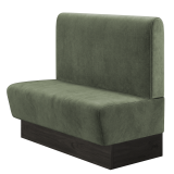 DENVER BIG | Gastrobank | B:H 100 x 103 cm | Grün | Glatt/ Rund | Samt