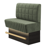 MATILDA | Gastro Hochbank | B:H 100 x 136 cm | Grün | Blocks | Samt | LED