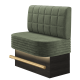 MATTHIAS | Gastro Hochbank | B:H 100 x 126 cm | Grün | Blocks | Samt | LED