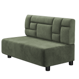 MELISSA | Gastro Lounge Bank | B:H 100 x 74 cm | Grün | Tetris Design | Samt | LED