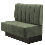 MELISSA | Gastrobank | B:H 100 x 103 cm | Grün | Gestreift | Samt