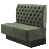MELISSA | Gastrobank | B:H 100 x 103 cm | Grün | Chesterfield | Samt